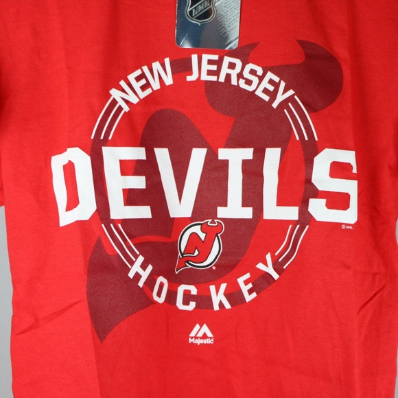 New Jersey Devils Majestic "Clearing the Puck" Tee - Picture 2 of 3